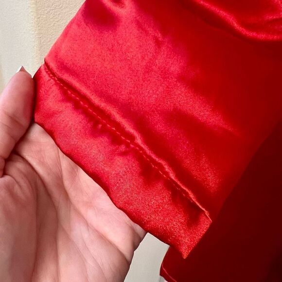 RARE Womens 2004 NIKE AIR Red Hooded Sports Athletic Boxing Robe Jacket Small - Picture 3 of 12